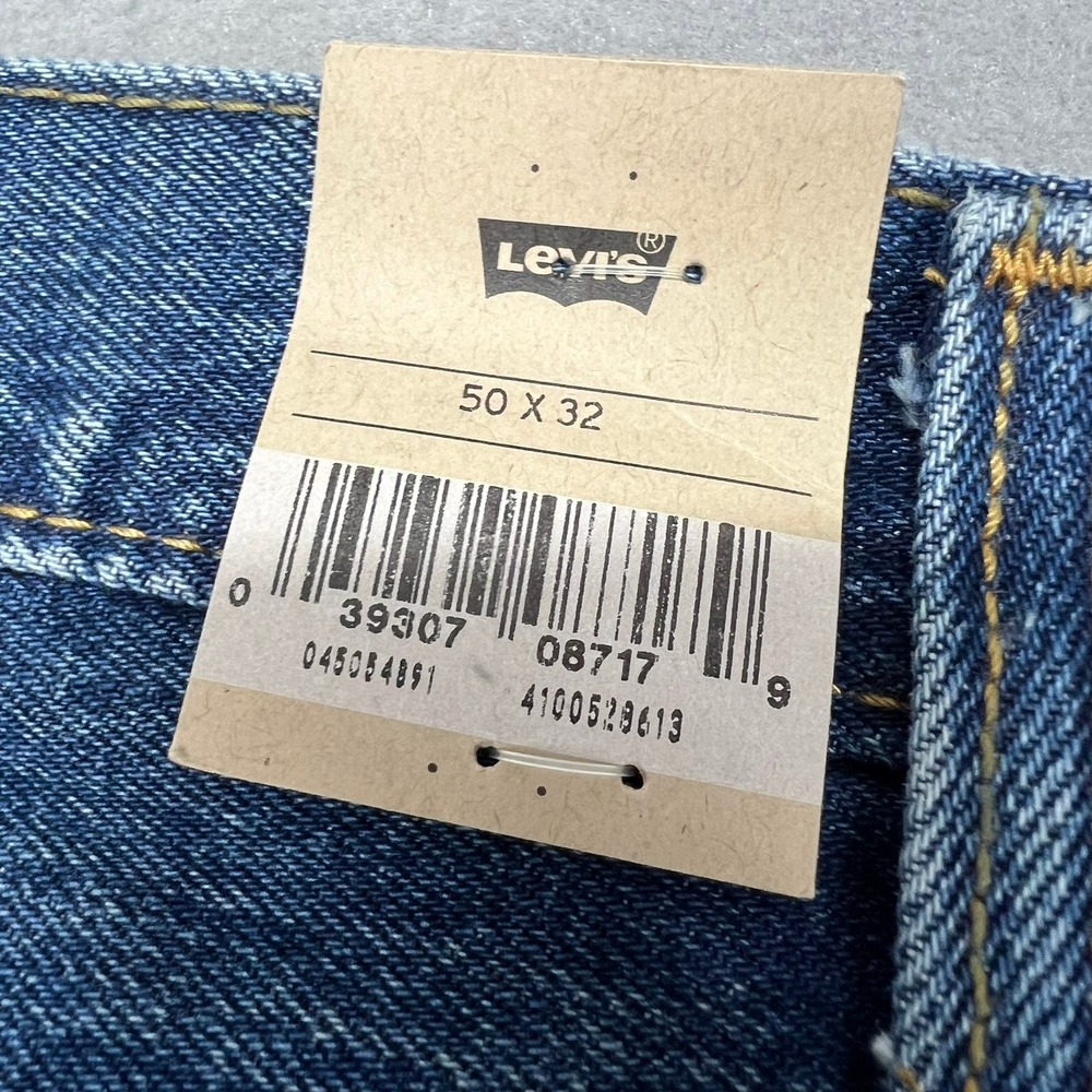 NEW Levi's 505 Regular Fit Jeans Mens‎ 50x32 Blue Medium Wash Denim Big & Tall - Picture 5 of 6